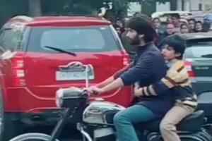 Viral Alert: Shahid Kapoor spotted riding a bike for a scene in Jersey