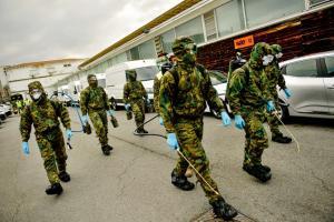 Soldiers find bodies in retirement homes
