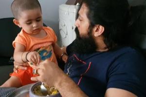 K.G.F. star Yash spends social distancing, bonding with his daughter
