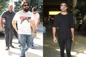 KGF star Yash and Saqib Saleem at Mumbai airport