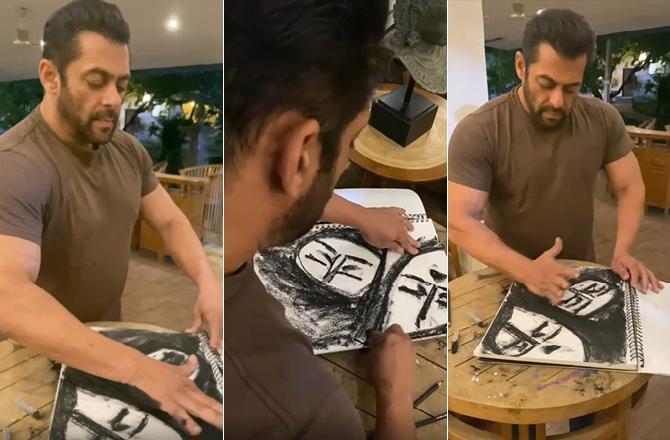 Before this, Salman had shared a video of himself sketching while humming the title song of Kaho Na Pyaar Hai. While Sallu Bhai sketched quite a sombre picture, he seemed quite happy just to get his hands dirty again.