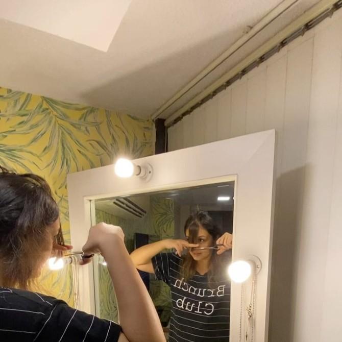 Huma Qureshi has turned into a hairdresser or 'hajaam' as she posted a video through her Instagram account where she can be seen chopping off her hair. The actor also shared a picture with a bunch of her hair as she asked her fans through the caption, 