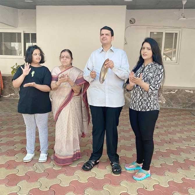 Devendra Fadnavis-Sarita Fadnavis
Former Maharashtra chief minister Devendra Fadnavis is often seen with his mother Sarita and wife Amruta at public events. Fadnavis once wrote on his Facebook page honouring his mother, 