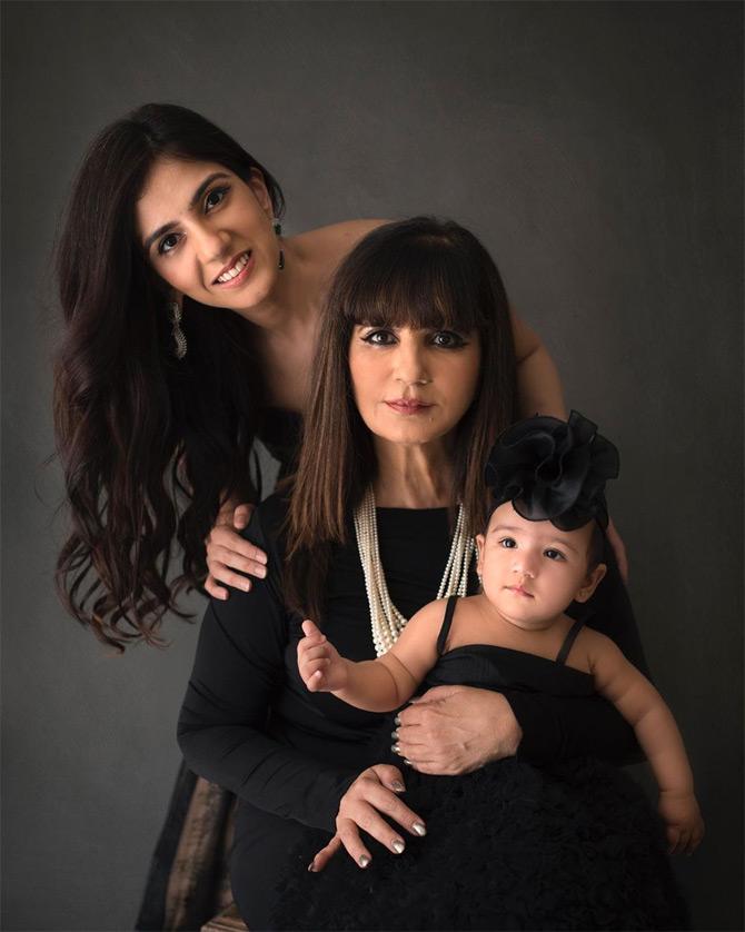 Designer Nishka Lulla shared a picture with her mom Neeta and her daughter Miraya on the occasion of Mother's Day. While expressing her gratitude, Nishka said that she was lucky to have a strong, independent, loving, and beautiful role model in her mother. Thanking her daughter for making her a mother, Nishka said that being a mother is the sweetest feeling ever! She captioned the picture: Life doesn't come with a manual, it comes with a Mother!