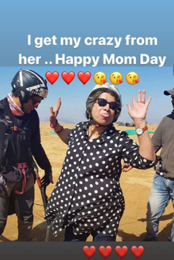 Union Minister and BJP leader Smriti Irani shared this offbeat picture of her mom Shibani Bagchi on the occasion of Mother's Day. Irani, who never fails to tickle the funny bone of her followers, while sharing the picture wrote: I get my crazy from her...Happy Mom Day. She ended her witty post with red heart emoticons.
