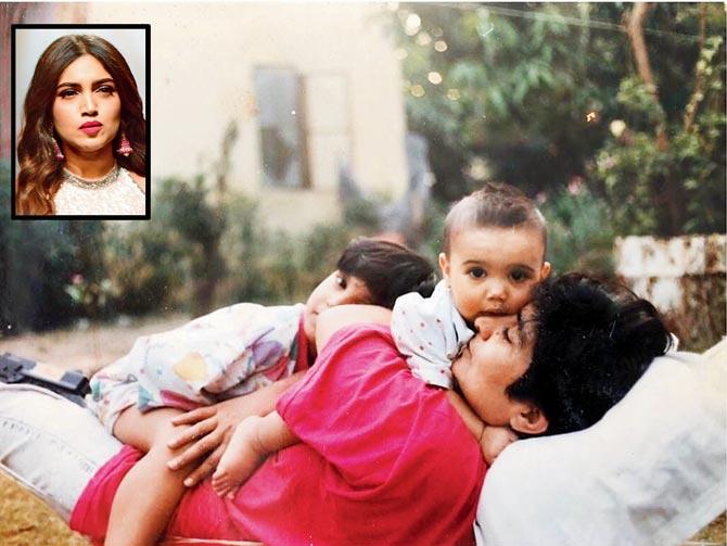 Bhumi Pednekar shared a childhood photograph with mother Sumitra and sister Samiksha. She described her mother as a protector, nurturer, teacher, best friend, shoulder to cry on and a superhero.