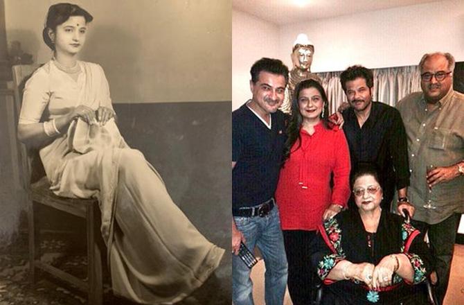 Producer Boney Kapoor shared a gorgeous throwback picture of his mother in one post and also shared another recent picture with her, which also featured other stars including Anil Kapoor. 