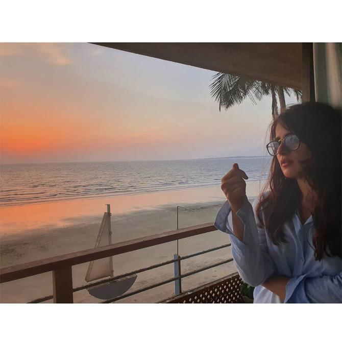 Unveiling the poet inside her, Radhika Madan captioned this sunset picture with some wise words on social media.