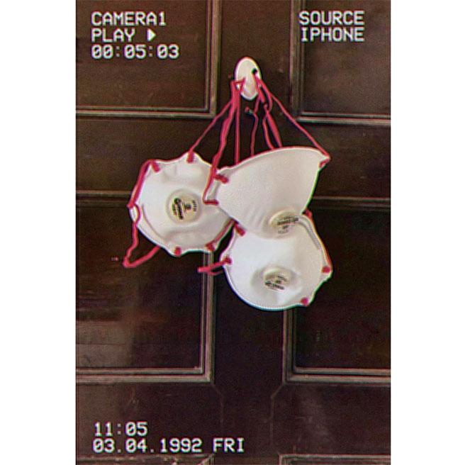 Fatima Sana Shaikh shared this photo of protective masks hanged on her door to come to terms with the reality of the current scenario of lockdown. She captioned the image with just one word that says it all - 