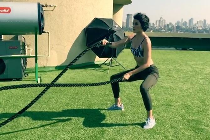 She has been working out at home and inspiring many with her age-defying sessions. Here's one video of her working out at her house. 