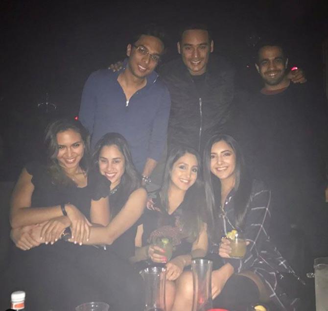 Asaduddin with his close friends during a party at Le Bain at The Standard, High Line in New York