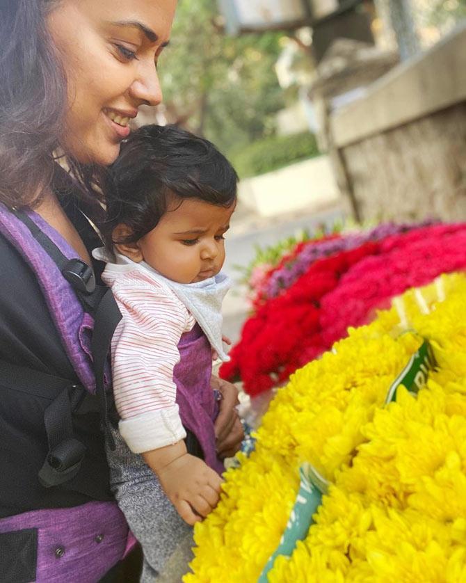 And what are lockdown posts if there's no throwback photo to up the game? Sharing this sweet photo, Sameera Reddy wrote, 