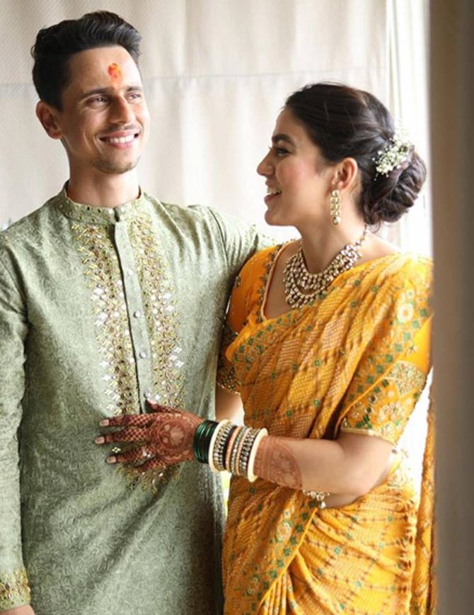 Siddhesh Lad shared moments from his engagement and wrote, 