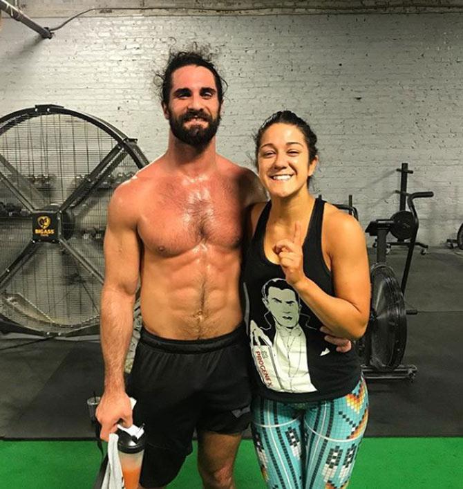 Besides WWE, Seth Rollins also wrestled for Ring of Honor from 2007 to 2010.
In picture: Seth Rollins with Bayley.