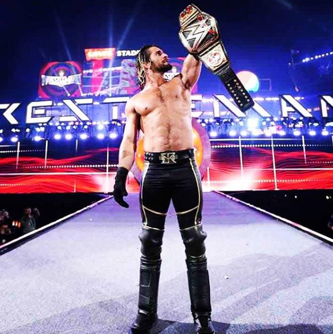 'Heist of the Century': Seth Rollins main-evented WrestleMania 31 in a triple threat match with Brock Lesnar and Roman Reigns when he cashed in his Money in the Bank contract to win the WWE World Heavyweight title and create history.