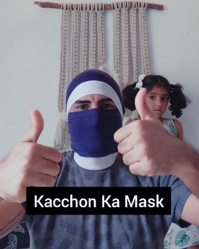 From making kachcha masks (masks out of underwear) to posting positive messaged at the time of COVID-19, Hip Hip Hurray actress Shveta Salve has done it all. Let's take a look at her posts. All pictures/Shveta Salve's Instagram account