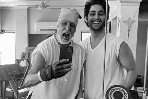 Amitabh Bachchan is keeping fit with grandson Agastya Nanda; see photo