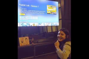 Anushka can't hide her excitement as she binges on her show Paatal Lok