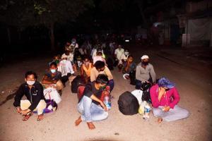 Will inform family after train moves, say stranded migrants