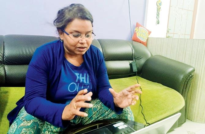 Dr Shubhalaxmi Interacting with participants on video conference