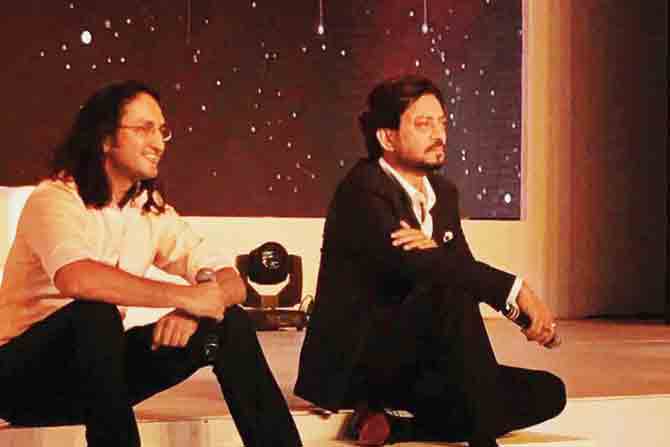 Irrfan Khan (left) and Papa CJ at  the interview