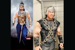 David 'Warrior' Warner dresses up like Baahubali
