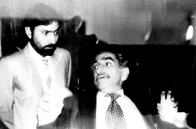Bomi Kapadia (right) acting in a play