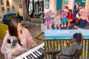 Karishma Sharma plays piano; hosts a house-party with her cubs