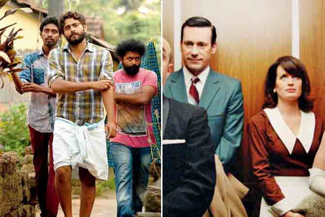 Stills from Angamaly Diaries and Mad Men