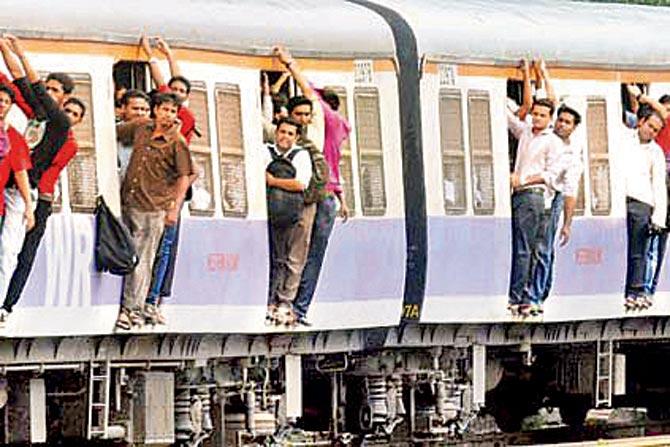 Mumbai’s local trains are infamous for the crowds. File pic