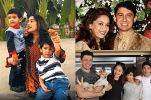 Madhuri Dixit's family photos with husband Shriram Nene and kids - Arin and Ryan