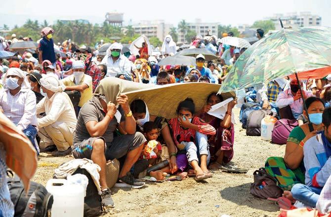 People try to protect themselves from the sun