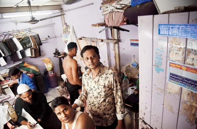 Afroze Ansari, a tailor in Kurla, has tried hard to help his 20-member staff. Pic/Atul Kamble