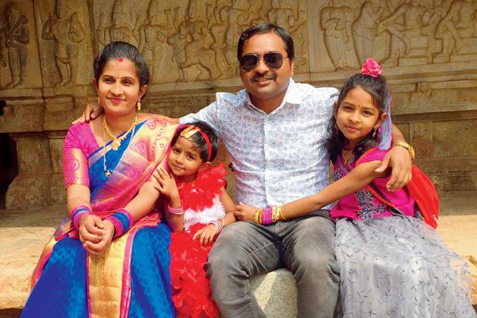  Naik with wife and daughters   