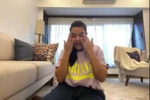 Overwhelmed Neha Dhupia bursts out in tears as baby Mehr interrupts
