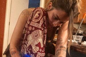 Lockdown diaries: Paris Jackson gives herself foot tattoo