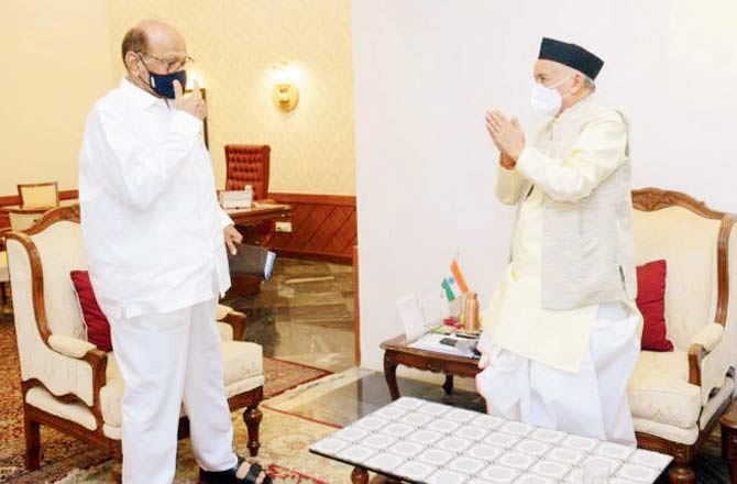 Sharad Pawar and Governor Bhagat Singh Koshyari met on Monday