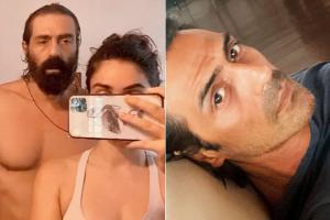 Arjun Rampal gets beard trimmed by girlfriend Gabriella