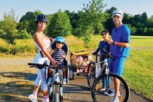 Cristiano Ronaldo takes family for bike ride