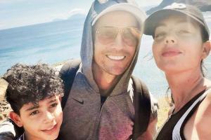 Cristiano Ronaldo goes island hiking with girlfriend Georgina and son