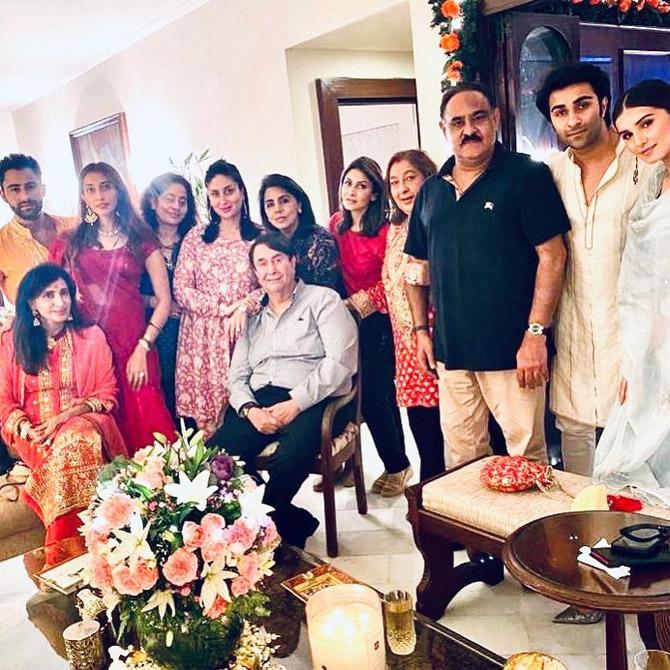 Kareena posted several pictures from the evening on Instagram. The pictures show Kareena along with her celebrity parents, her cousins Riddhima Kapoor Sahni, Aadar Jain and their other family members. Kareena's aunt and actor Neetu Kapoor also took to the photo-sharing platform to share a picture of the family get-together from the Karva Chauth evening. She penned a caption expressing how much she misses 