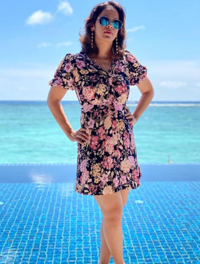 Indian badminton star Saina Nehwal continued to share a list of photos from her Maldives diaries.
