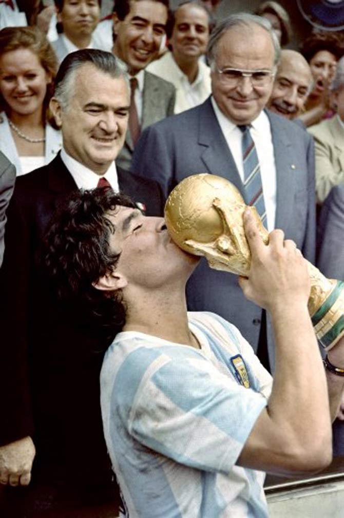 Diego Maradona appeared in four different FIFA World Cups - 1982, 1986, 1990 and 1994. Maradona led the Argentina football team to win the 1986 World Cup after they defeated West Germany in the finals.
