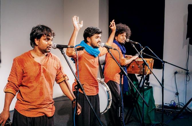 Yalgaar members at a live gig