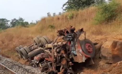 Lorry falls