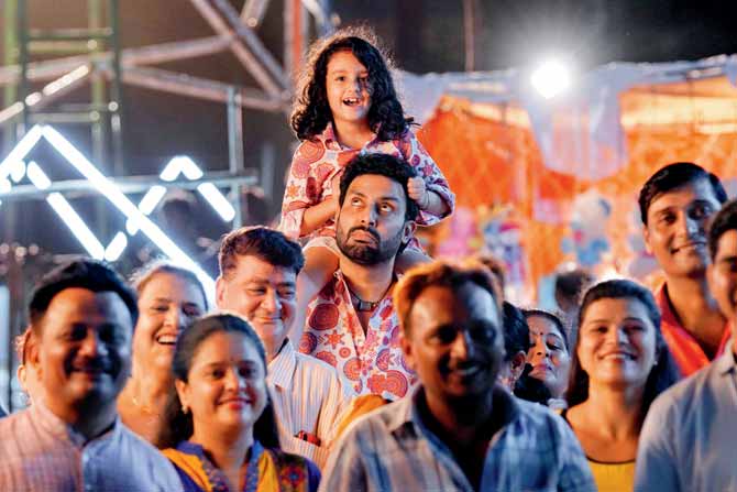 Abhishek Bachchan with Inayat Verma in the film