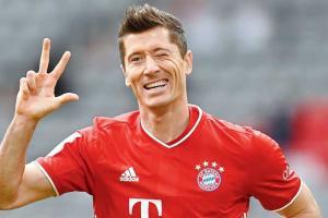 CL: Bayern's Lewandowski equals Raul's goal tally in 3-1 win