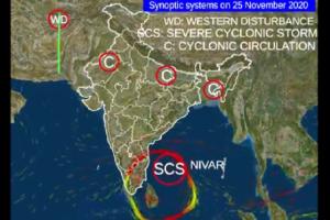 Cyclone Nivar to intensify into very severe storm by 5.30 p.m