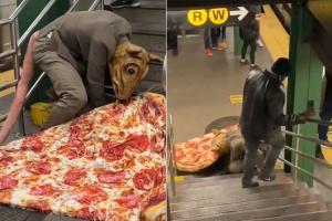 Video of performance artist dressed as 'pizza rat' amuses netizens