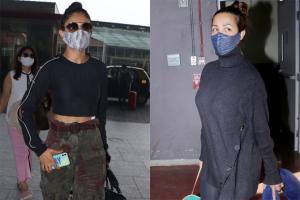 Malaika Arora, Rakul Preet Singh with family at Mumbai airport